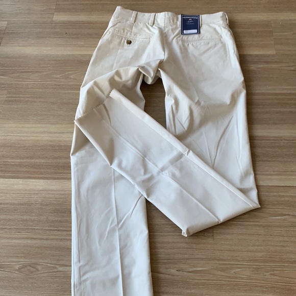 Frank’s made USA trim fit unhemmed ( tall inseam for tall men) plain front khaki - Picture 11 of 17